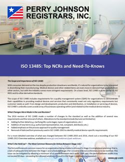 ISO 13485: Top NCRs and Need-To-Knows