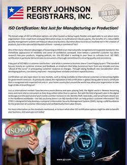 ISO Certification: Not Just for Manufacturing or Production!