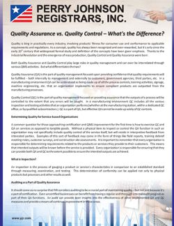 Quality Assurance vs. Quality Control – What's the Difference?