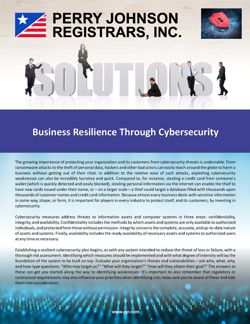 Business Resilience Through Cybersecurity