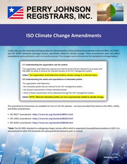 ISO Climate Change Amendments